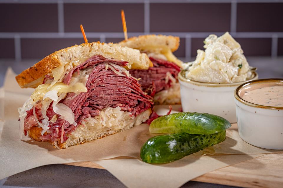 The Original Wolfie’s & Rascal House, which will serve sandwiches such as this Reuben, is at 1420 Boulevard of the Arts in downtown Sarasota's Rosemary District and expected to open Thursday, Nov. 2, 2023.