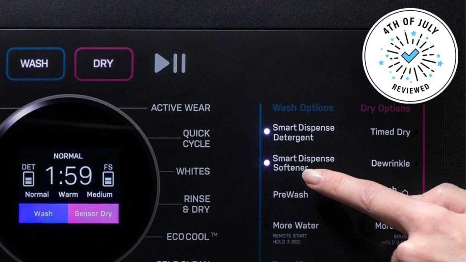 The GE Profile UltraFast washer/dryer has controls that are intuitive and user-friendly.