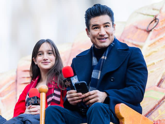 Gotham/GC Images Mario Lopez and his daughter Gia Lopez attend the 2022 Macy's Thanksgiving Day Parade on November 24, 2022 in New York City.