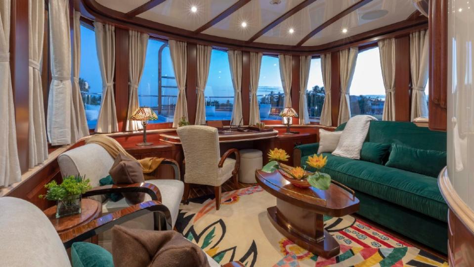 Nadan is a 151-foot classic style that was built by Burger Boat Company in 2009. It has a stunning wooden interior but mostly modern amenities. 