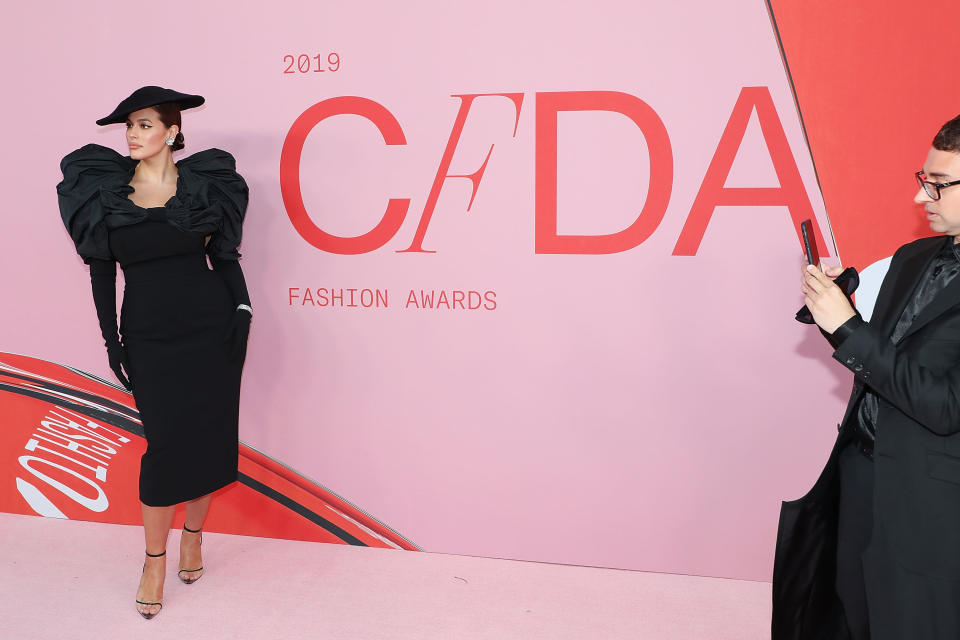 NEW YORK, NY - JUNE 03:  Ashley Graham and Christian Siriano attend the 2019 CFDA Awards at The Brooklyn Museum on June 3, 2019 in New York City.  (Photo by Taylor Hill/FilmMagic)