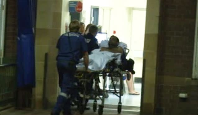 The attendant was taken to Royal Prince Alfred Hospital with non life-threatening injuries. Photo: 7News