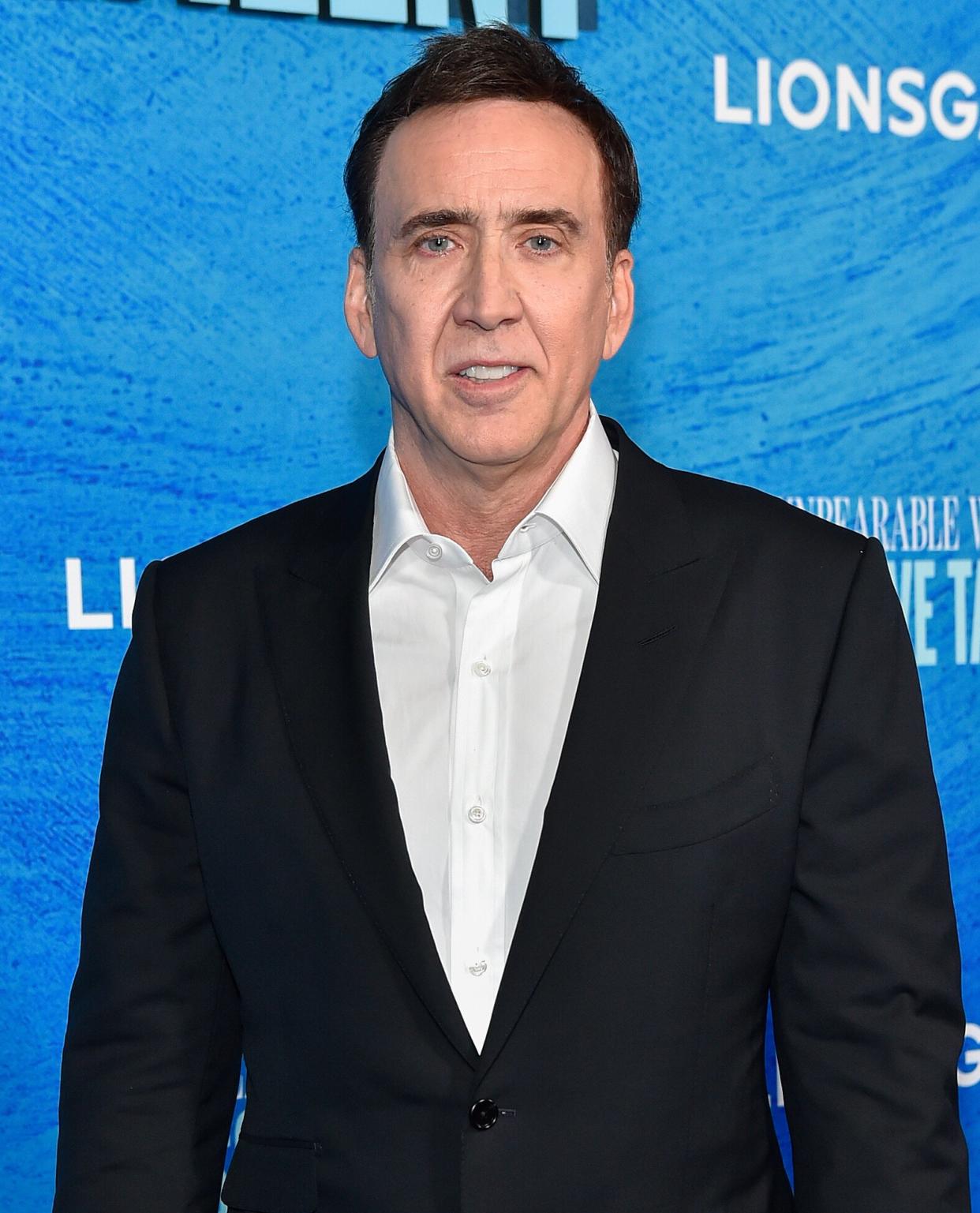 Nicolas Cage attends the Los Angeles special screening of "The Unbearable Weight of Massive Talent" at DGA Theater Complex on April 18, 2022