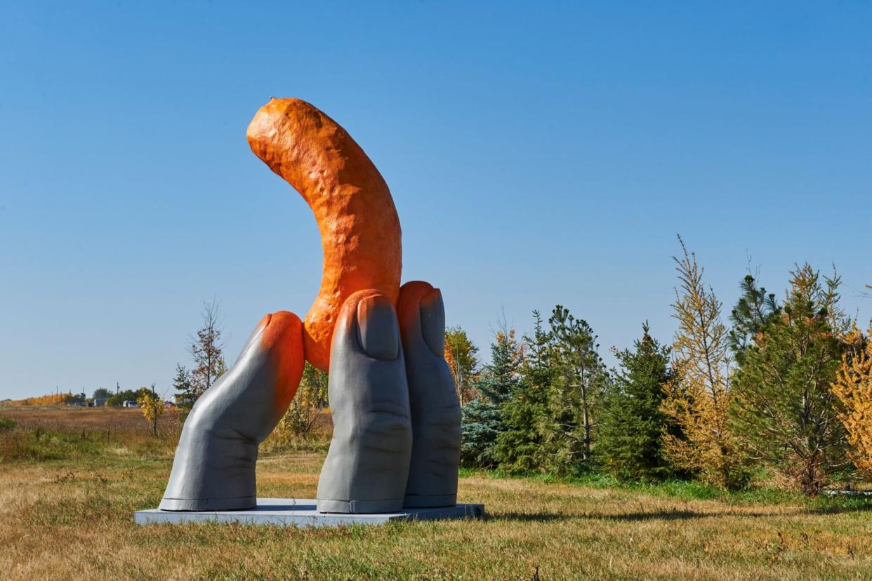 Cheetos erects statue tribute to orange dust fingers