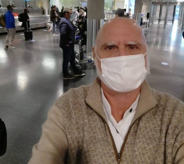 André Gauthier arrived back in Toronto on May 5. He is now in mandatory quarantine. 