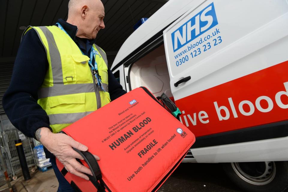 An urgent blood drive has also been launched across the country following the attack (NHSBT/PA)