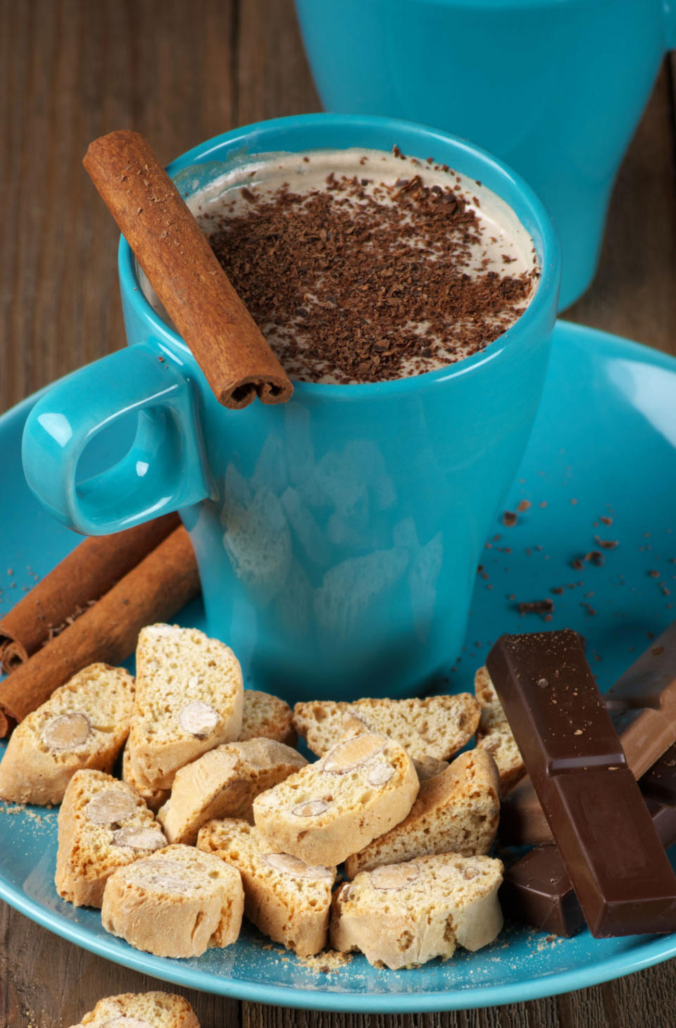 Mexican hot chocolate is often served without milk, especially in Oaxaca, and is simply chocolate foamed up with hot water. Cooks sometimes use a unique-looking spinning foaming tool, called a molinillo, that looks sort of like a rustic ancestor of the whisk.