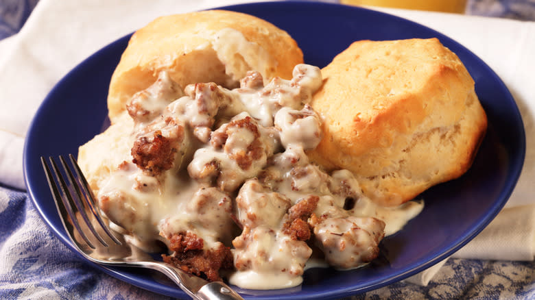 Biscuits and sausage gravy