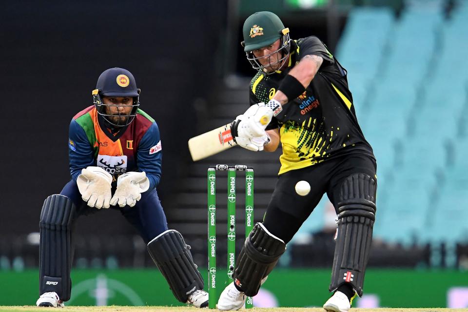 Ben McDermott, pictured here in action for Australia in the first T20 against Sri Lanka.