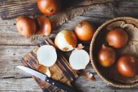 <p>Despite their translucent appearance, onions are dense in vital nutrients. “They are high in the protective antioxidant <a href="https://www.prevention.com/food-nutrition/g20511745/9-foods-with-more-vitamin-c-than-an-orange/" rel="nofollow noopener" target="_blank" data-ylk="slk:vitamin C;elm:context_link;itc:0;sec:content-canvas" class="link ">vitamin C</a>, B vitamins for a healthy metabolism, and <a href="https://www.prevention.com/food-nutrition/a20466110/13-foods-that-have-more-potassium-than-a-banana/" rel="nofollow noopener" target="_blank" data-ylk="slk:potassium;elm:context_link;itc:0;sec:content-canvas" class="link ">potassium</a> for stable blood pressure levels,” Mirkin says. </p><p><strong>Try it: </strong>Prep some caramelized onions in advance to add to sandwiches, stir-fries, salads, and soups for a burst of flavor.</p>