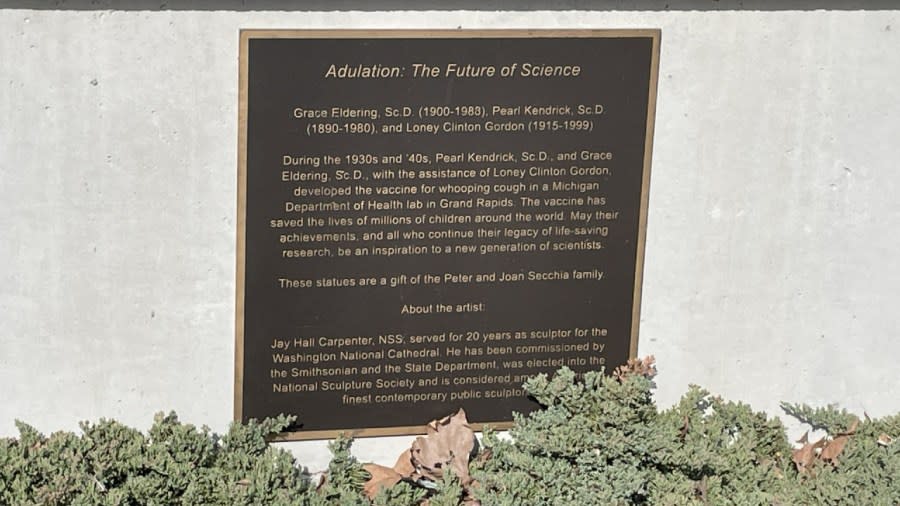 The title plaque for "Adulation: The Future of Science."