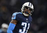 FILE PHOTO: Dec 31, 2017; Nashville, TN, USA; Tennessee Titans safety Kevin Byard (31) celebrates after an interception during the second half against the Jacksonville Jaguars at Nissan Stadium. Christopher Hanewinckel-USA TODAY Sports