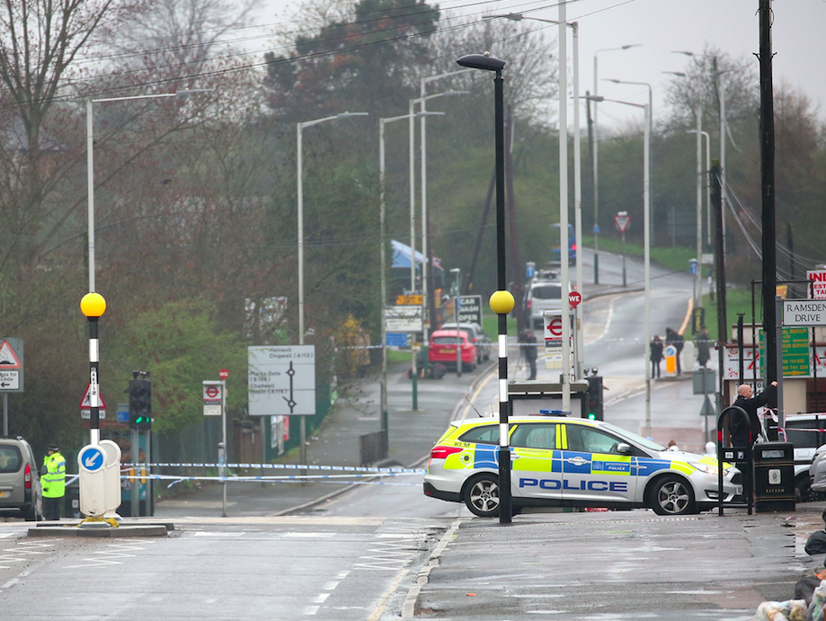 <em>Police have cordoned off the area after a man was shot dead by officers (PA)</em>