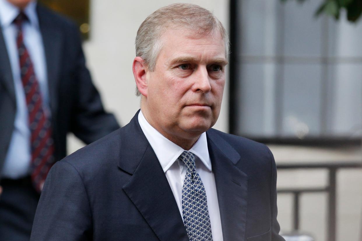 <p>Prince Andrew withdrew from public duties a year ago</p> (AP)