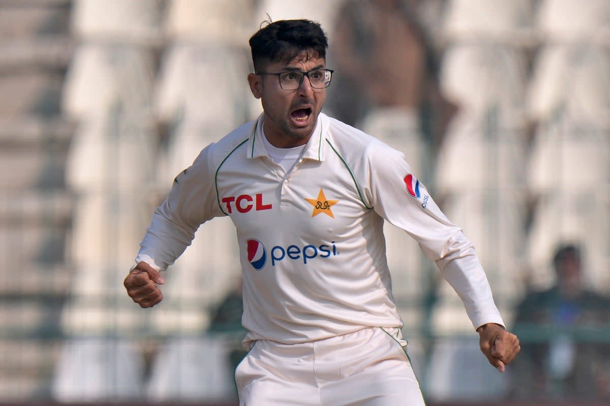 Abrar Ali claimed four wickets in the first session of the second Test between Pakistan and England at Multan (Anjum Naveed/AP) (AP)