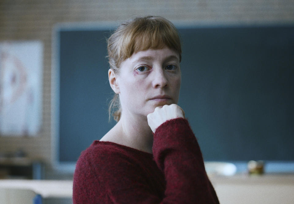 This image released by Sony Pictures Classics shows Leonie Benesch in a scene from "The Teachers' Lounge." (Judith Kaufmann/Sony Pictures Classics via AP)