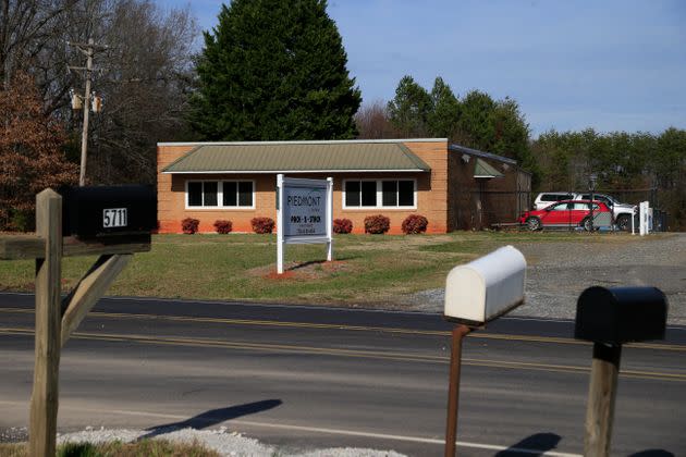 Piedmont Lithium has set up a local office near the proposed mining site in Cherryville. (Photo: Brian Blanco for HuffPost)