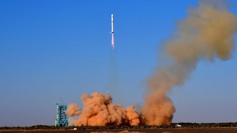 The launch of a Long March 2D rocket in September 2019. 