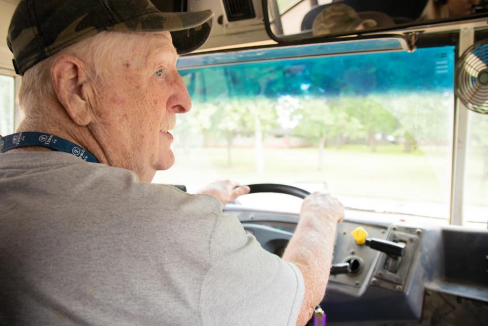  Stillwater Public Schools bus driver Marvin Gardner has been driving for the district for 12 years. (Photo by Beth Wallis/StateImpact Oklahoma)