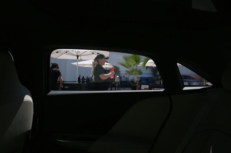 FILE PHOTO: A view from inside a Dream Edition R at the Lucid Motors plant in Casa Grande