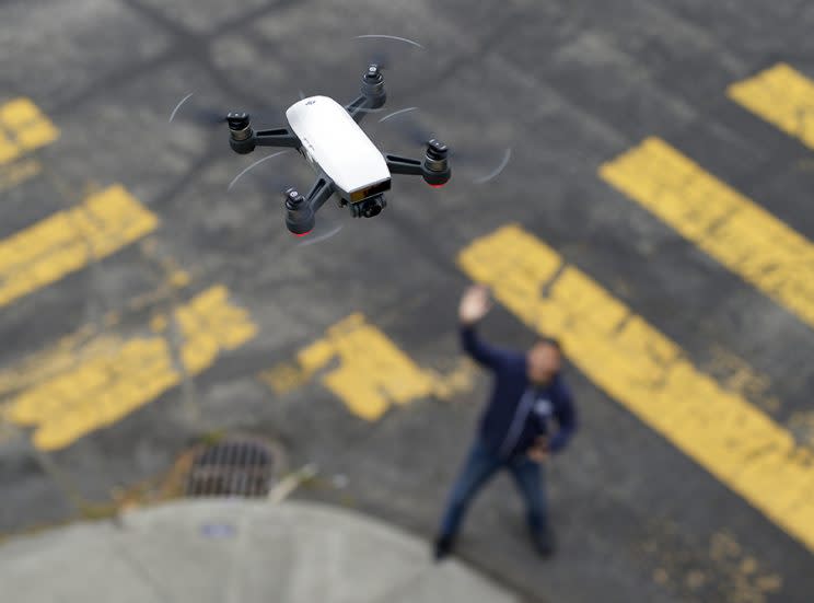 The Drone Spark’s body is smaller than your phone.