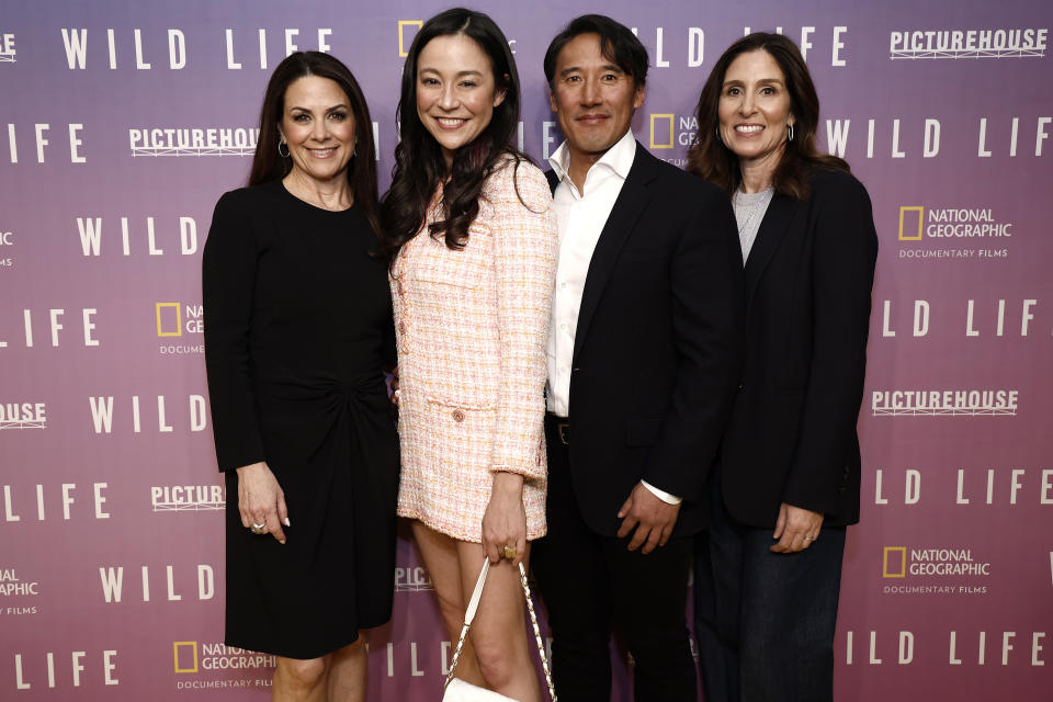 Courteney Monroe, Chai Vasarhelyi, Jimmy Chin and Carolyn Bernstein attend the 'Wild Life' New York premiere.