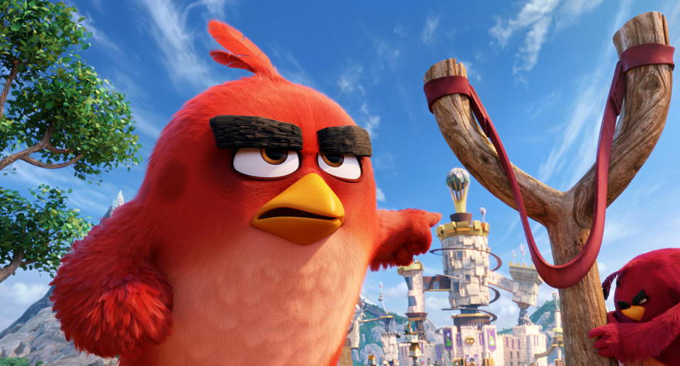 A scene from The Angry Birds Movie