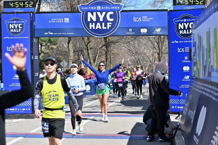 NEW YORK, NEW YORK – MARCH 17: The 2024 United Airlines NYC Half Marathon is held in New York City. The course starts in Brooklyn and ends in Central Park in Manhattan. (Photo by Roy Rochlin/New York Road Runners via Getty Images)