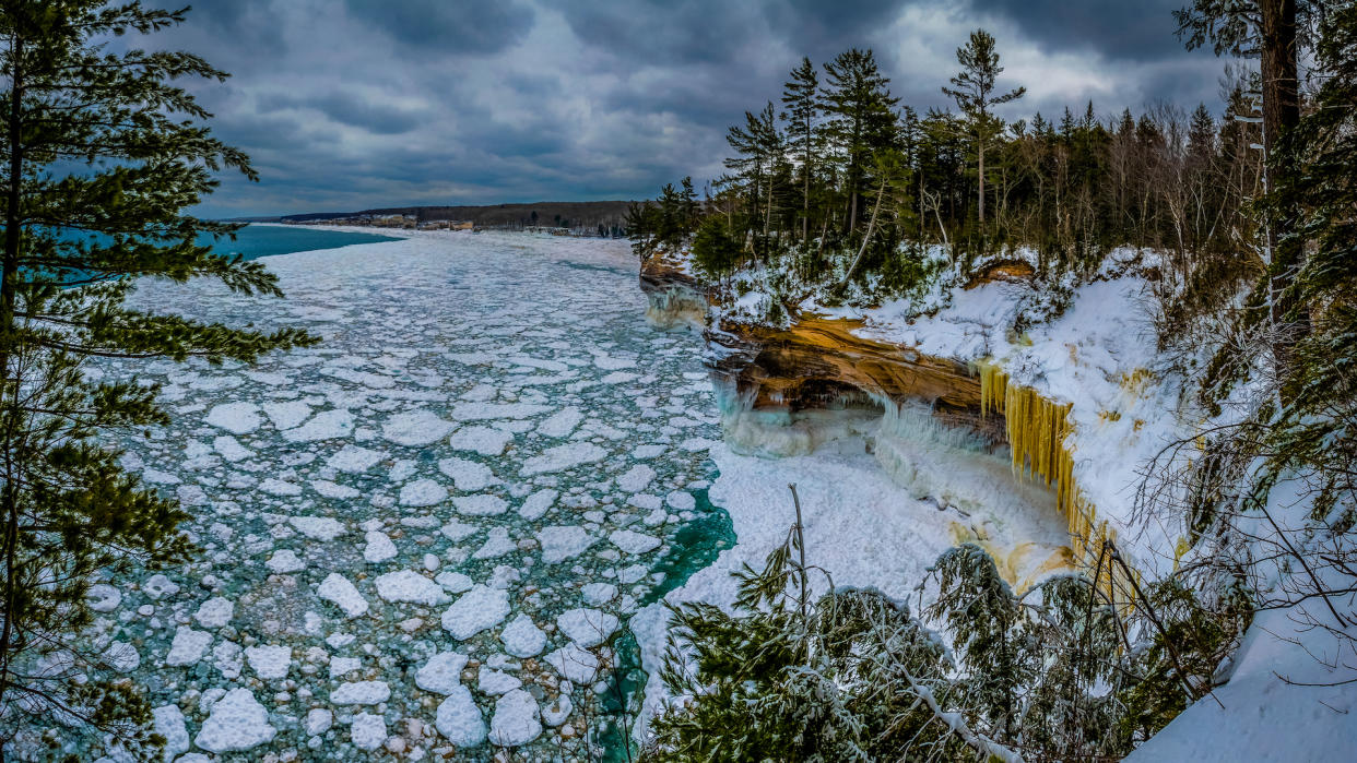 Frozen lake