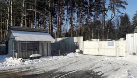 A general view shows an entrance to the future site of the Zhavoronki Acrobatic Rock'n'Roll Centre, a multimillion dollar dance complex being built by the Moscow city government for the former dance school of President Vladimir Putin's younger daughter, in the western outskirts of Moscow, Russia, November 30, 2016. REUTERS/Jack Stubbs