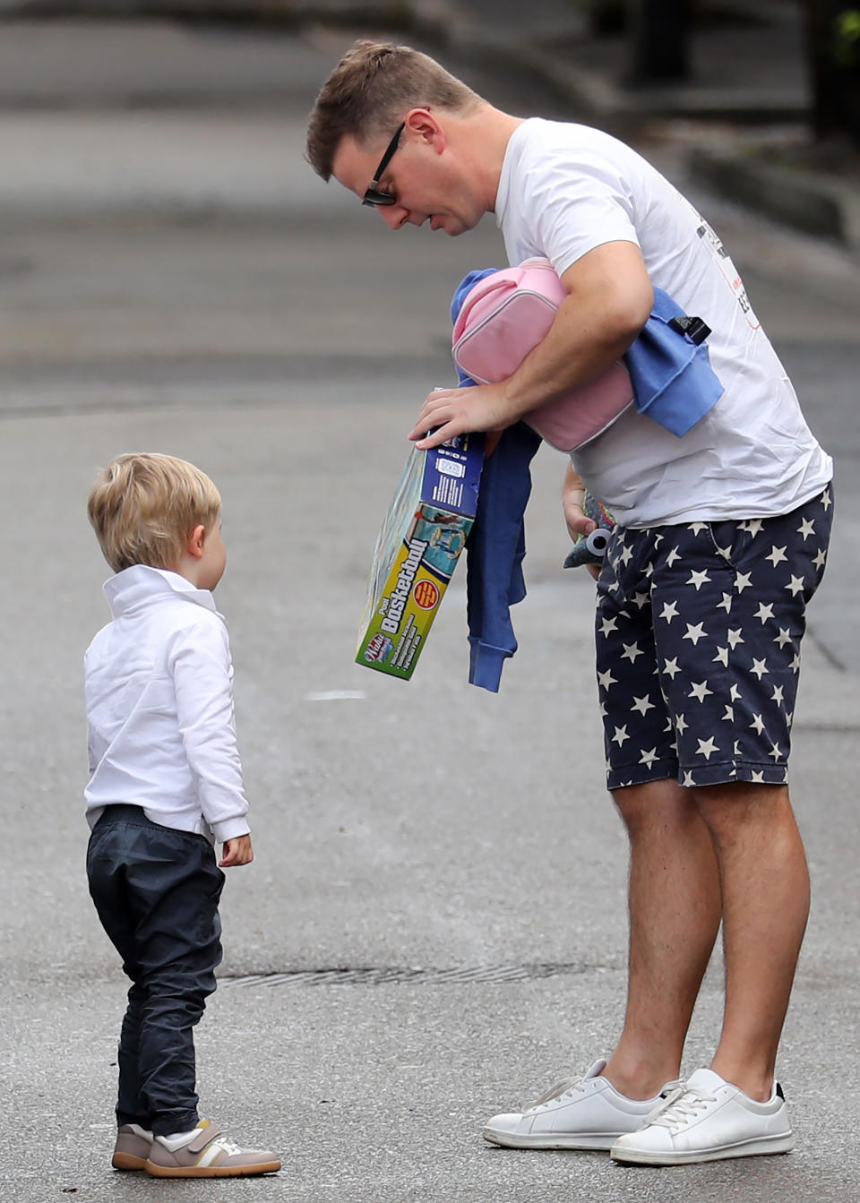 Ben Fordham was spotted out and about in Sydney recently with his family. Photo: Diimex