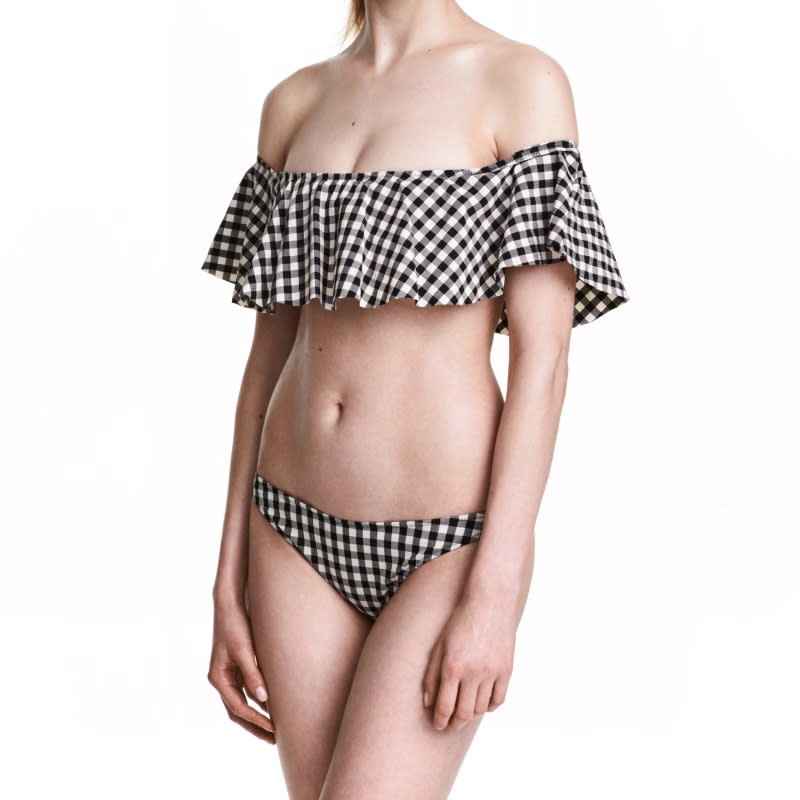 <p><a rel="nofollow noopener" href="http://rstyle.me/n/cf2t4sjduw" target="_blank" data-ylk="slk:H&M Off-The-Shoulder Bikini;elm:context_link;itc:0;sec:content-canvas" class="link ">H&M Off-The-Shoulder Bikini</a>, $35.</p> <p> <strong>Related Articles</strong> <ul> <li><a rel="nofollow noopener" href="http://thezoereport.com/fashion/style-tips/box-of-style-ways-to-wear-cape-trend/?utm_source=yahoo&utm_medium=syndication" target="_blank" data-ylk="slk:The Key Styling Piece Your Wardrobe Needs;elm:context_link;itc:0;sec:content-canvas" class="link ">The Key Styling Piece Your Wardrobe Needs</a></li><li><a rel="nofollow noopener" href="http://thezoereport.com/entertainment/culture/natalie-portmans-announcement/?utm_source=yahoo&utm_medium=syndication" target="_blank" data-ylk="slk:Natalie Portman Just Announced Some Surprising News;elm:context_link;itc:0;sec:content-canvas" class="link ">Natalie Portman Just Announced Some Surprising News</a></li><li><a rel="nofollow noopener" href="http://thezoereport.com/beauty/celebrity-beauty/emma-watson-skincare-face-mist/?utm_source=yahoo&utm_medium=syndication" target="_blank" data-ylk="slk:The One Product That Keeps Emma Watson's Skin Glowing;elm:context_link;itc:0;sec:content-canvas" class="link ">The One Product That Keeps Emma Watson's Skin Glowing</a></li> </ul> </p>