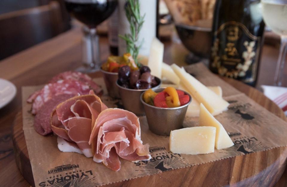 Festive and shareable: Lynora's salumi e formaggi platter is the eatery's answer to the charcuterie trend. The Lynora's local restaurant chain began in 2014 with a downtown West Palm location.