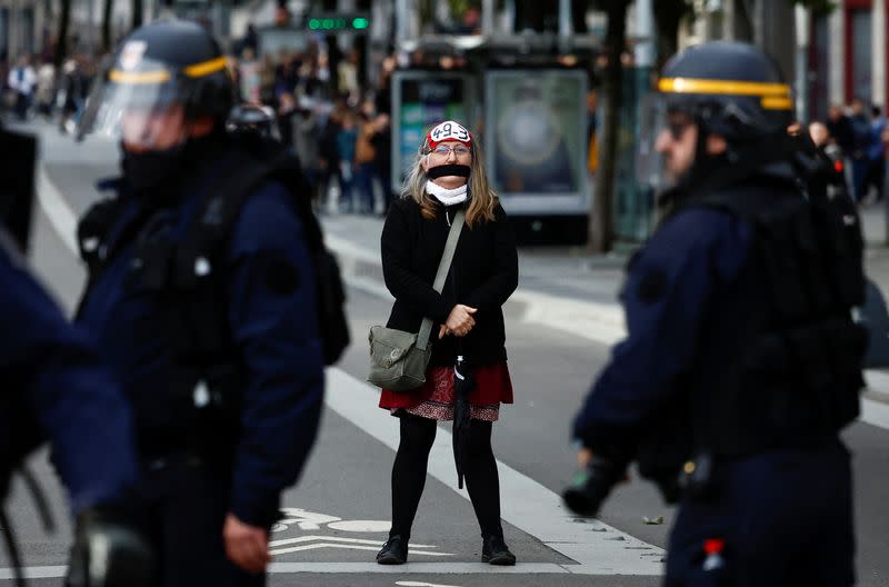 Anti-pension bill protest in Nantes