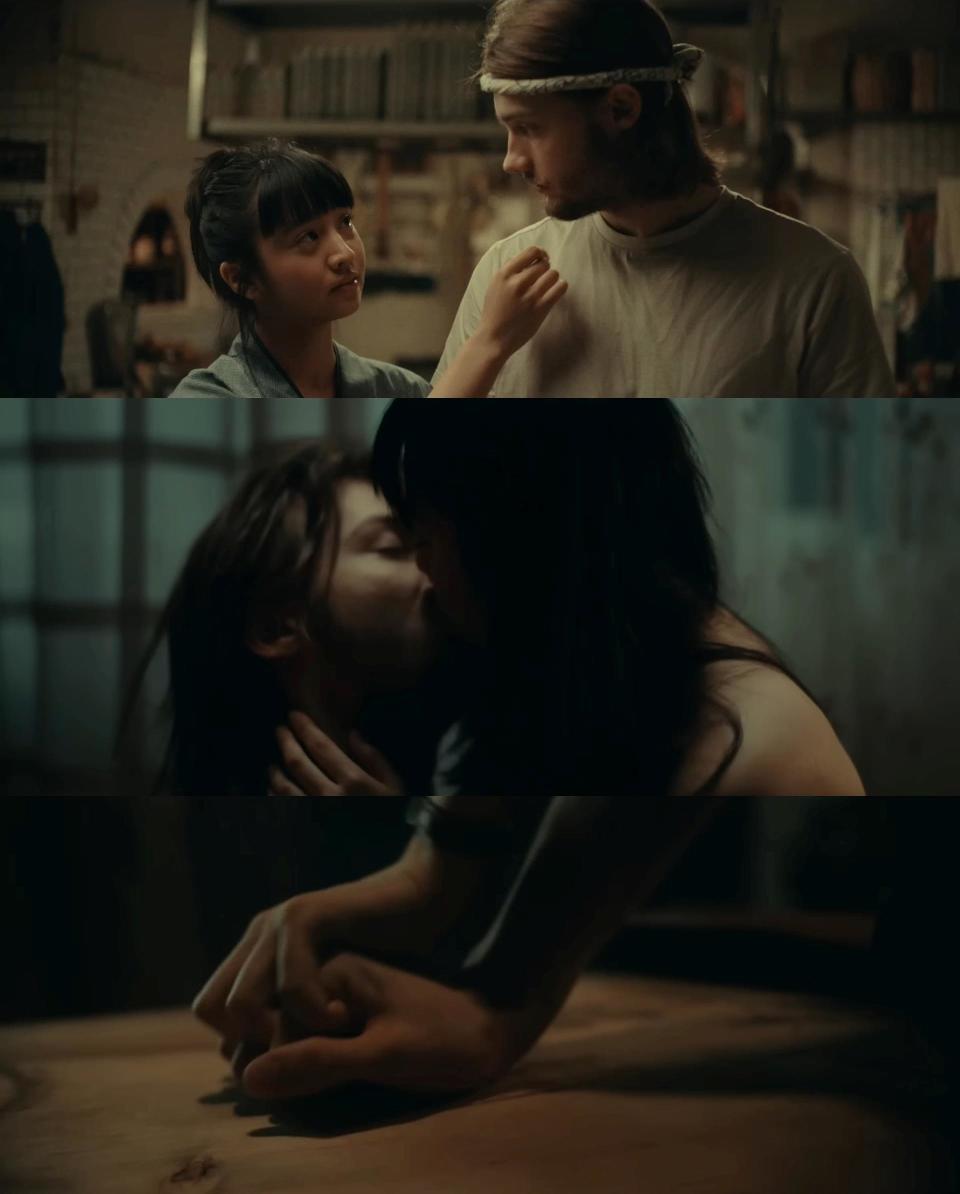 Koki在電影中與一位冰島男子相戀，上演激情戲碼。（圖／翻攝自FocusFeatures YouTube）