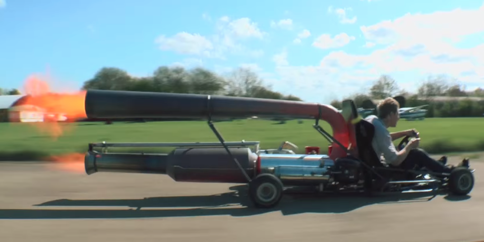 jet engine-powered go kart 