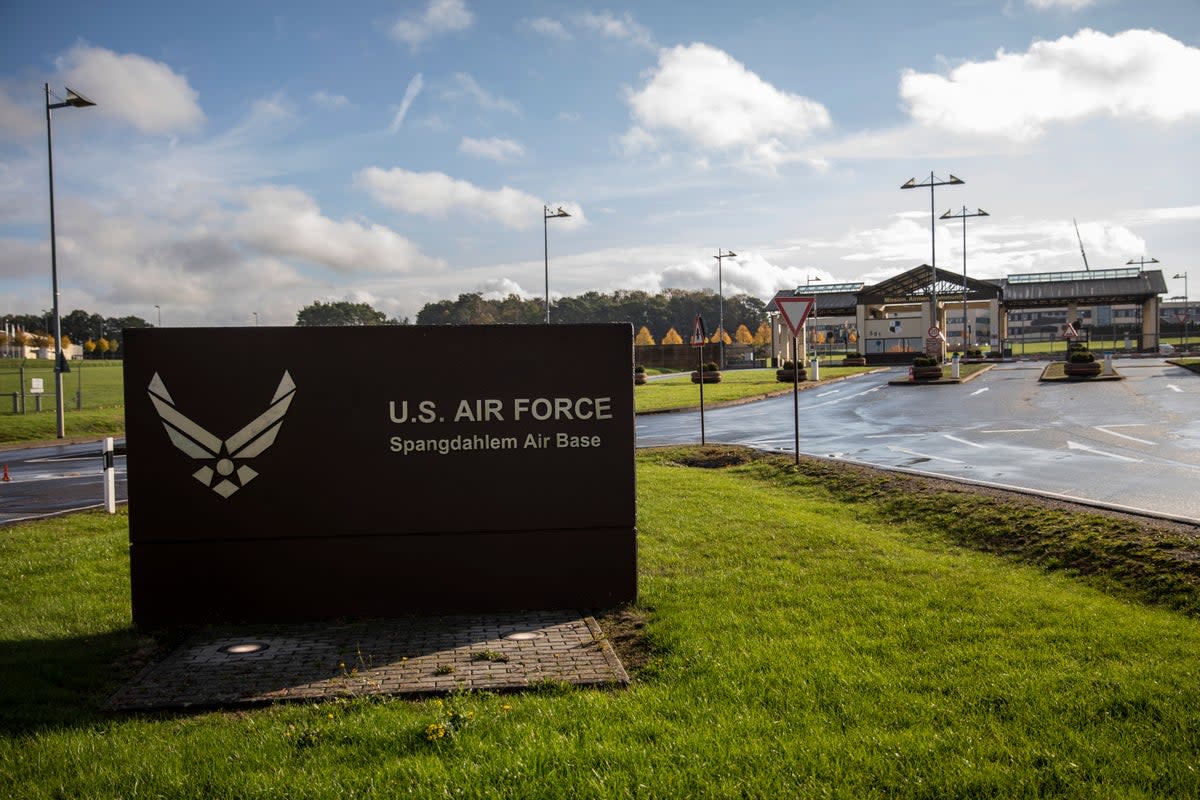 The sign of the US Air Force Spangdahlem Air Base, Germany (Getty Images)