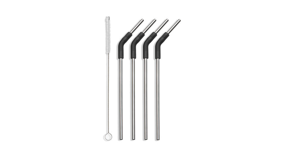 S'well Reusable Stainless Steel Set of 4 Straws & Cleaning Brush