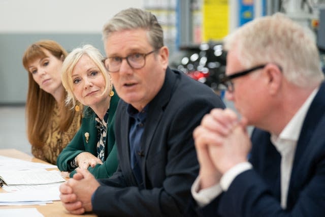 Sir Keir Starmer with Labour's metro mayors on Monday