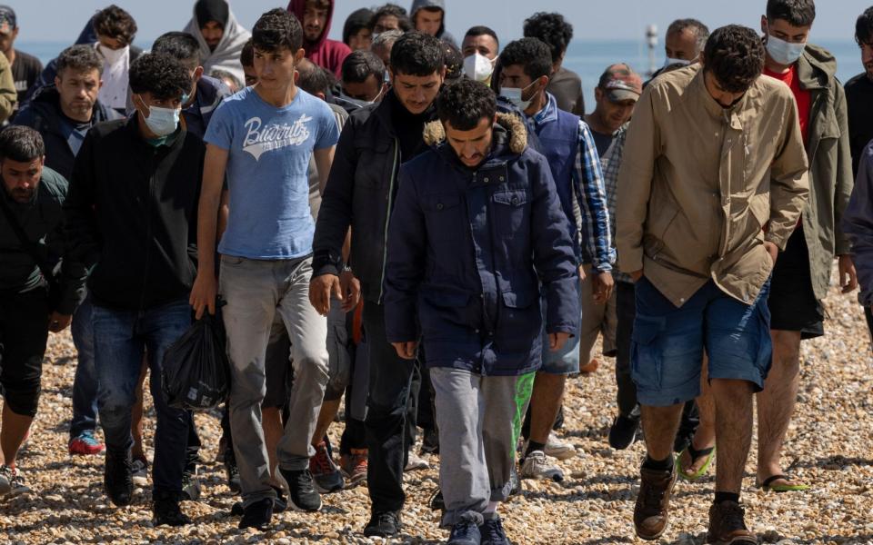 Migrants arrive on Dungeness beach - Dan Kitwood/Getty Images