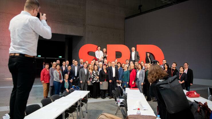 Die Sozialdemokraten haben auf dem zweiten Tag ihres Parteitages über ihr Sozialstaatskonzept gesprochen. Foto: dpa