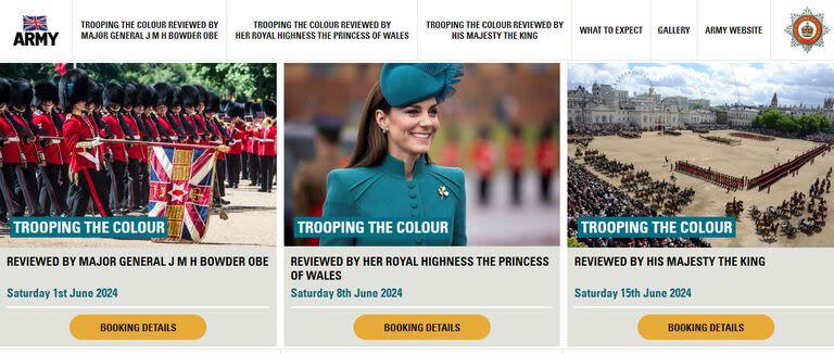 El anuncio del Trooping the Colour con Kate Middleton
