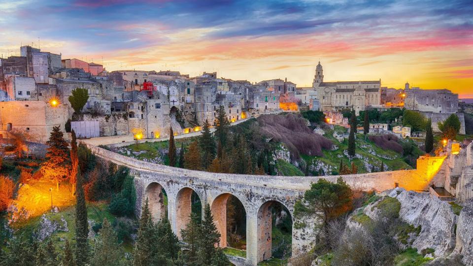 town and bridge in Puglia, Italy