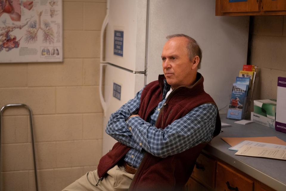 Michael Keaton plays a small-town Appalachian doctor in Hulu's "Dopesick," a fictionalized retelling of the rise of the opioid epidemic in America.