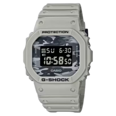 pale gray digital casio 5600 series watch