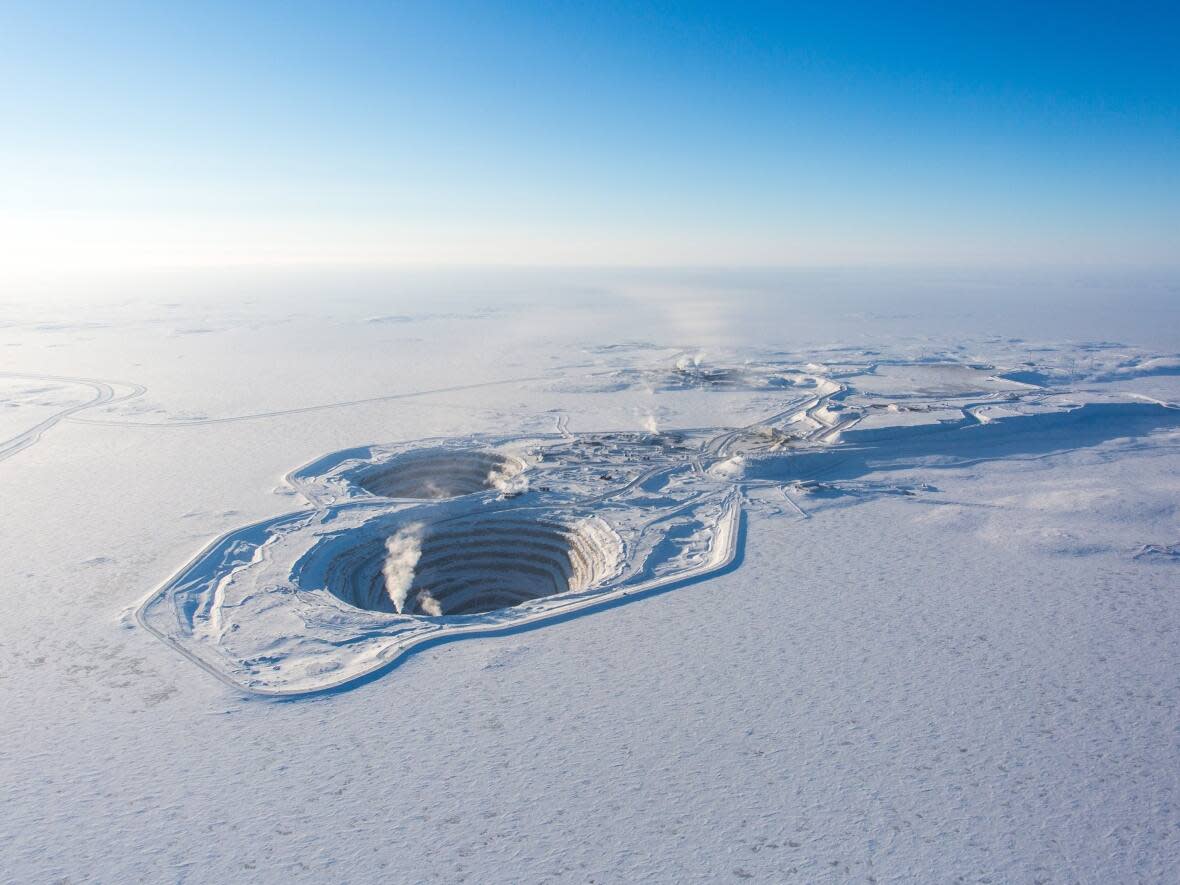 The Diavik Diamond Mine in remote, northeastern N.W.T. The mine will pay a $150,000 fine after a worker was left blind from an accident that occurred at the mine in November 2020.  (Rio Tinto - image credit)