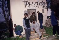 <p>Wu-Tang Clan—Raekwon, GZA, Ol' Dirty Bastard, RZA, Method Man—on May 8, 1993 in Staten Island.</p>