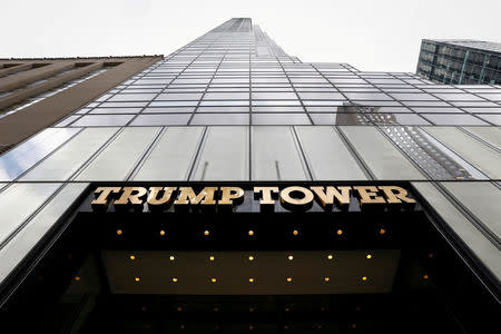 FILE PHOTO: Trump Tower on 5th Avenue is seen in New York City, U.S., April 10, 2018. REUTERS/Brendan McDermid/File Photo