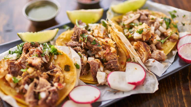 street tacos with lime
