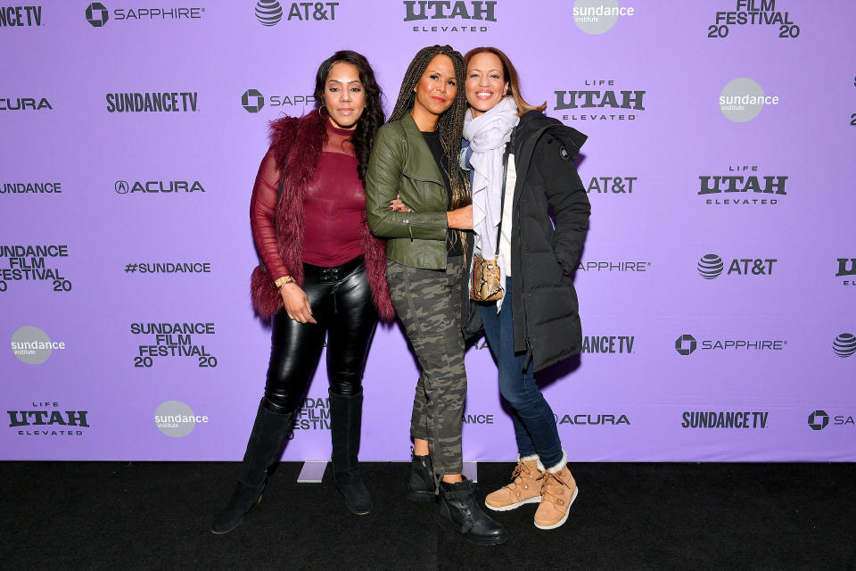 Survivors Sherri Hines, Sil Lai Abrams, and Drew Dixon attend the 2020 Sundance Film Festival "On The Record" Premiere at The Marc Theatre on January 25 in Park City, Utah. (Photo: Dia Dipasupil via Getty Images)